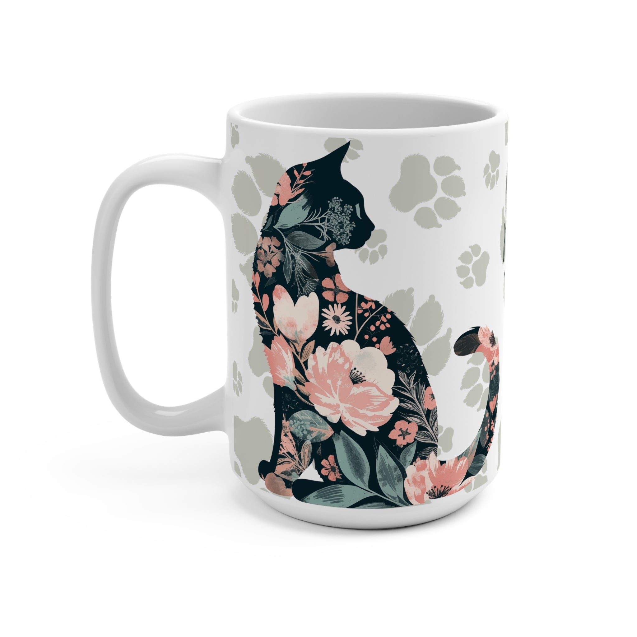 Floral Cat Mug