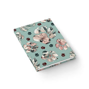 Floral Paw Ruled Journal