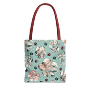 Floral Paw Tote Bag