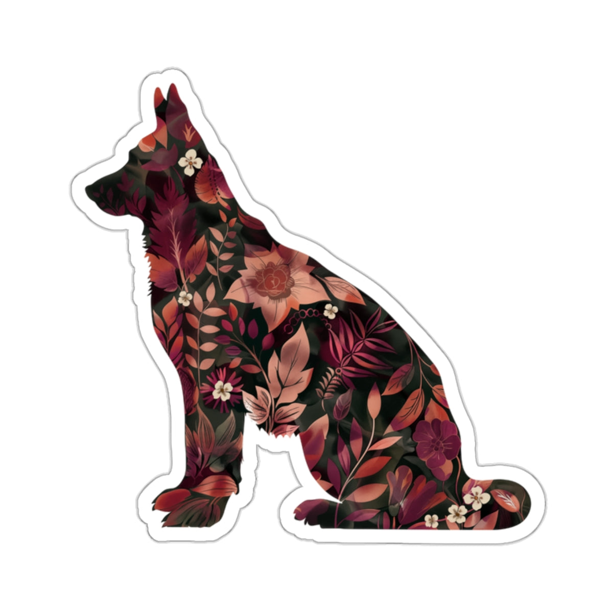 Floral Dog Sticker