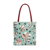 Floral Paw Tote Bag