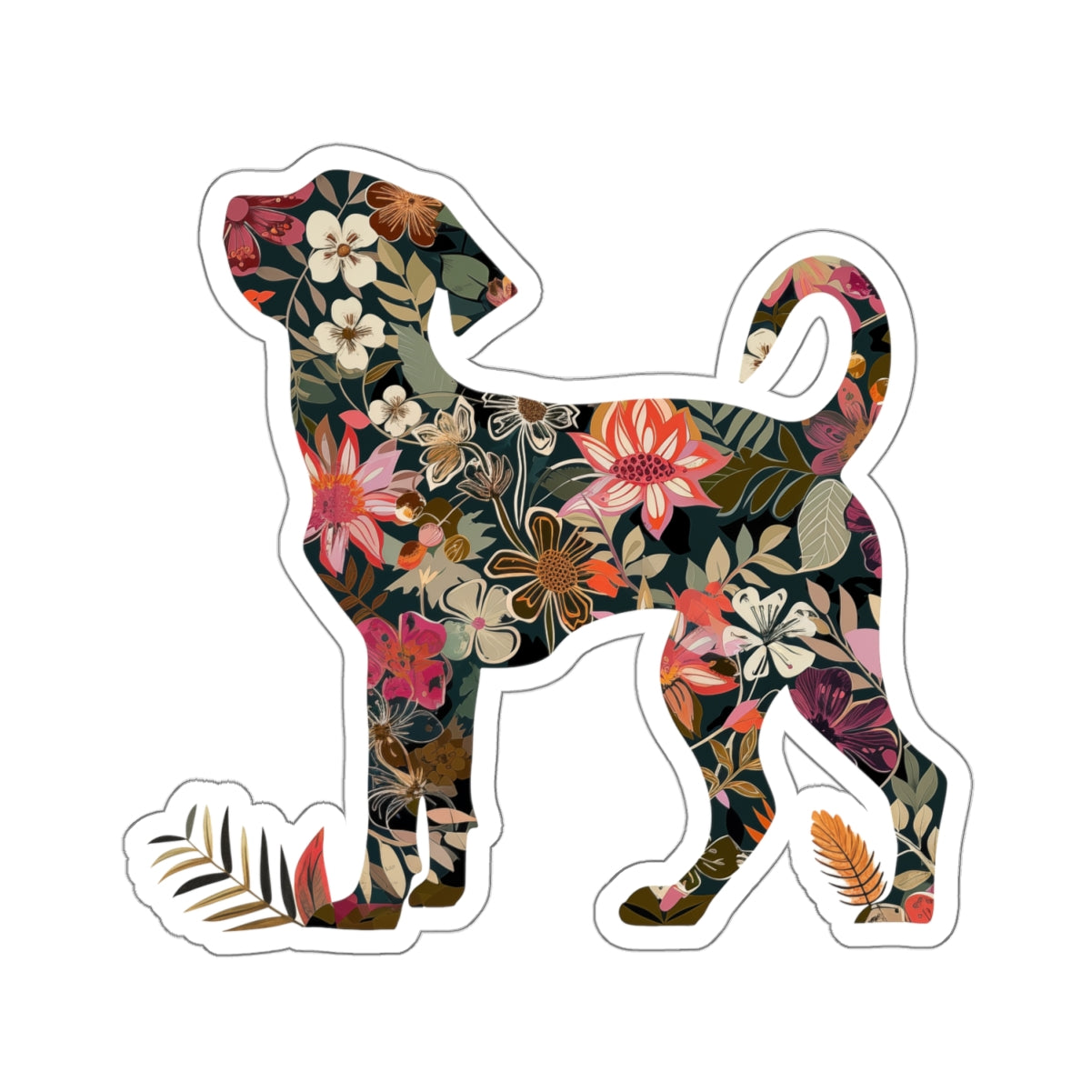 Floral Pup Sticker