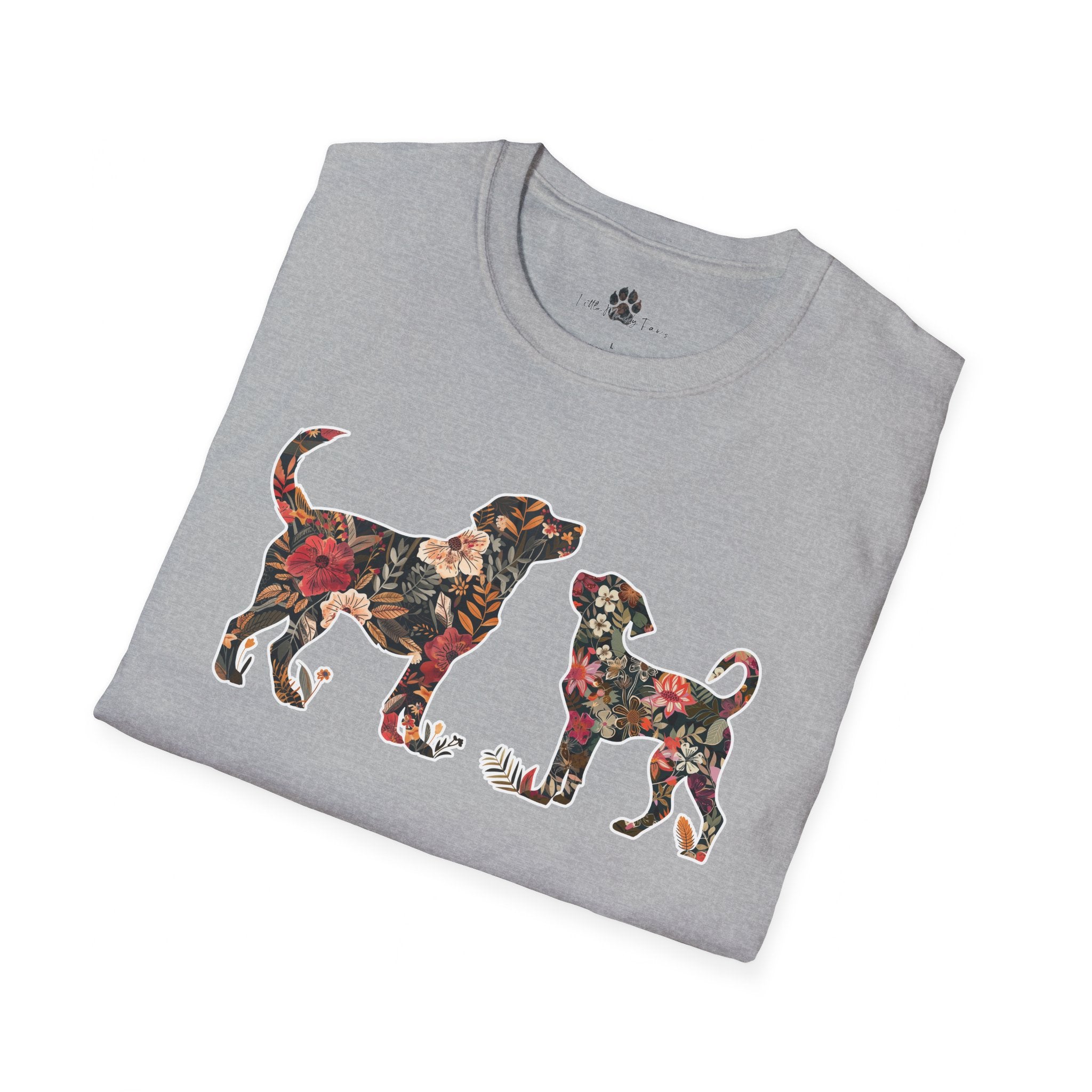 Unisex Floral Dogs Tee