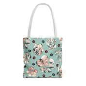 Floral Paw Tote Bag