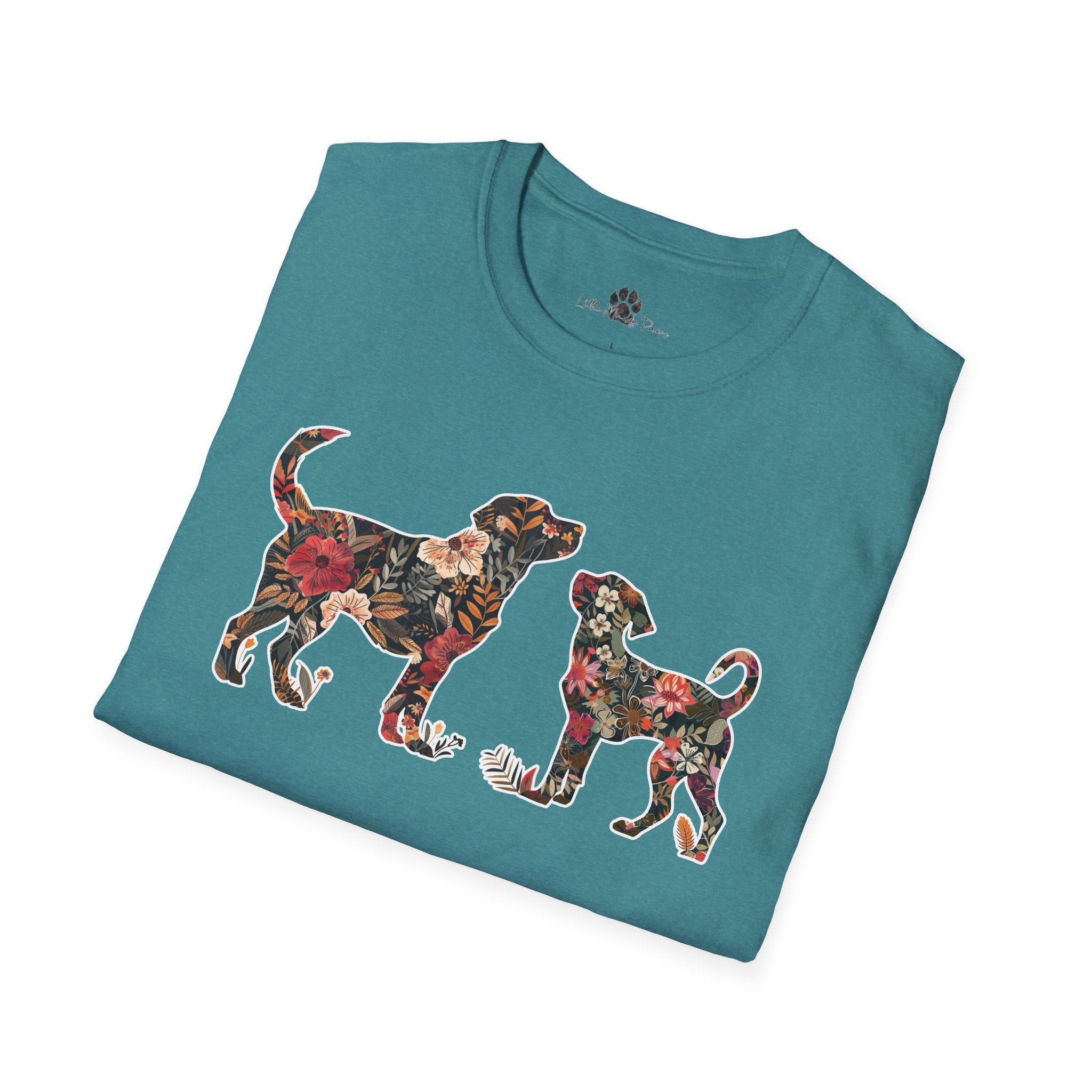 Unisex Floral Dogs Tee