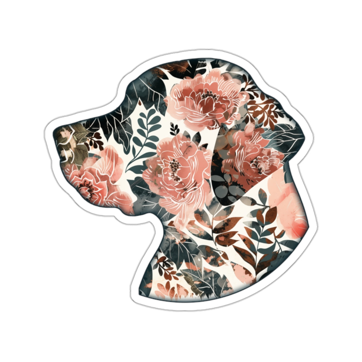 Floral Dog Sticker