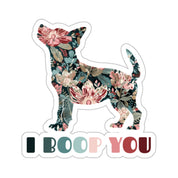 Floral Dog Sticker - Boop