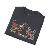 Unisex Floral Dogs Tee