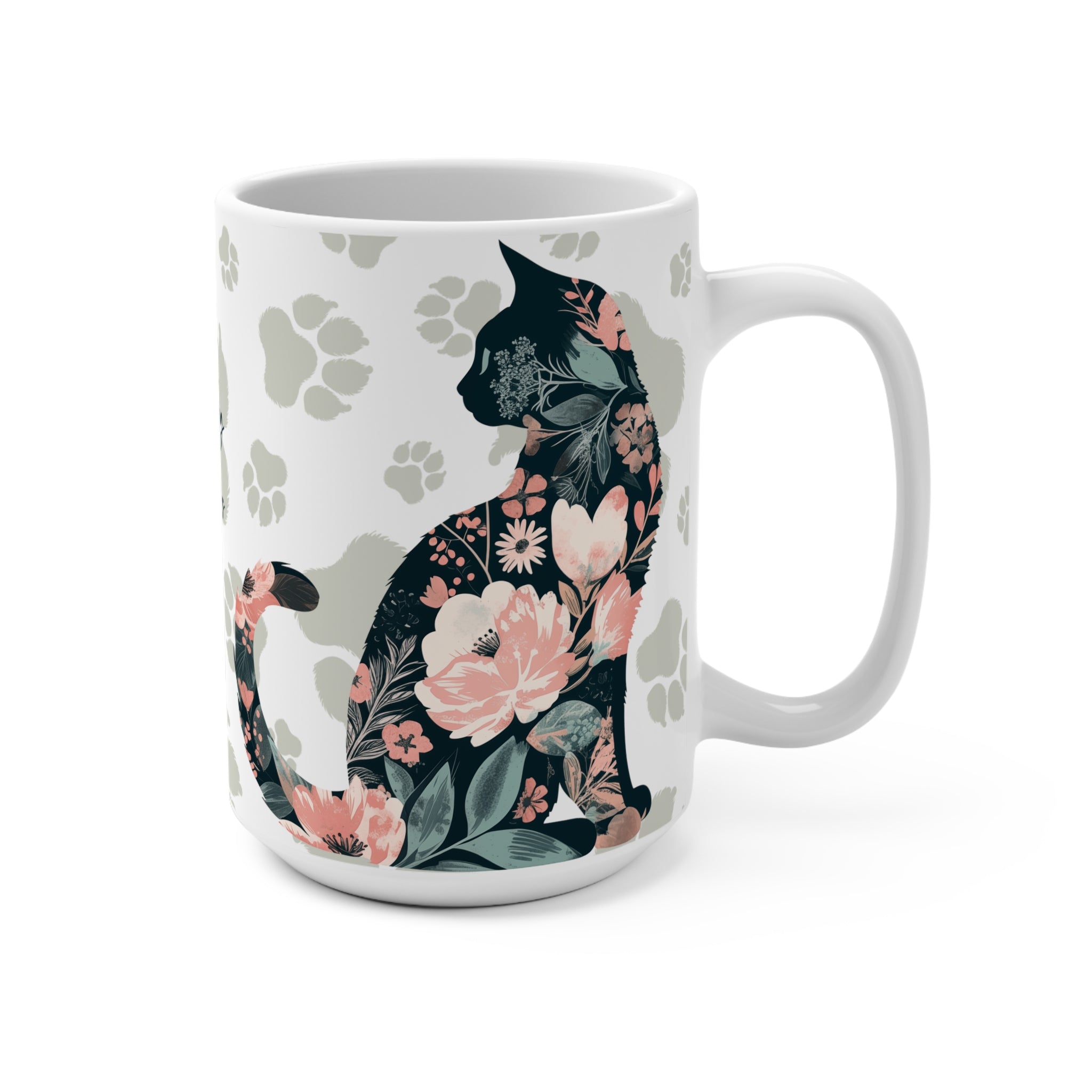 Floral Cat Mug