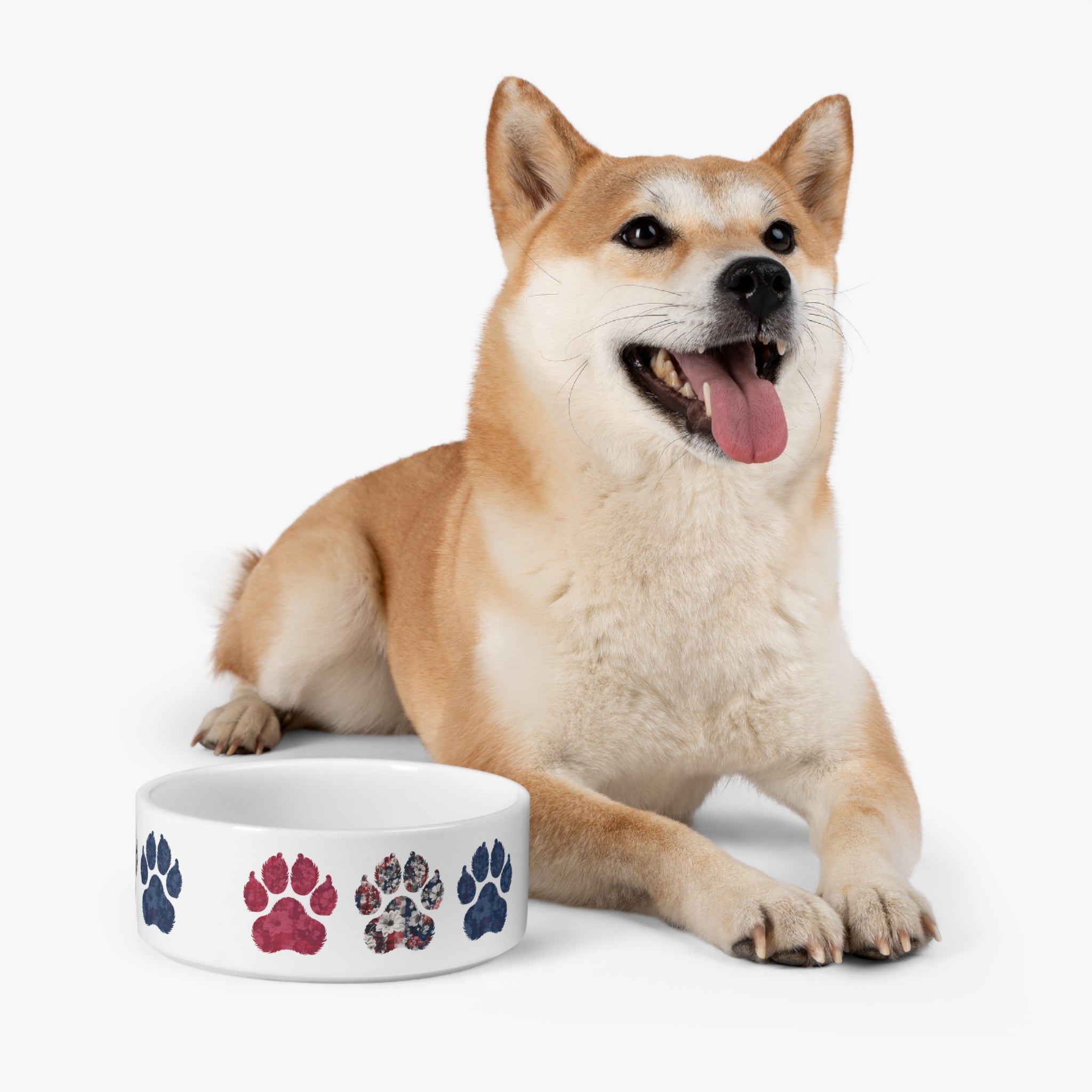 Red White and Blue Pet Bowl