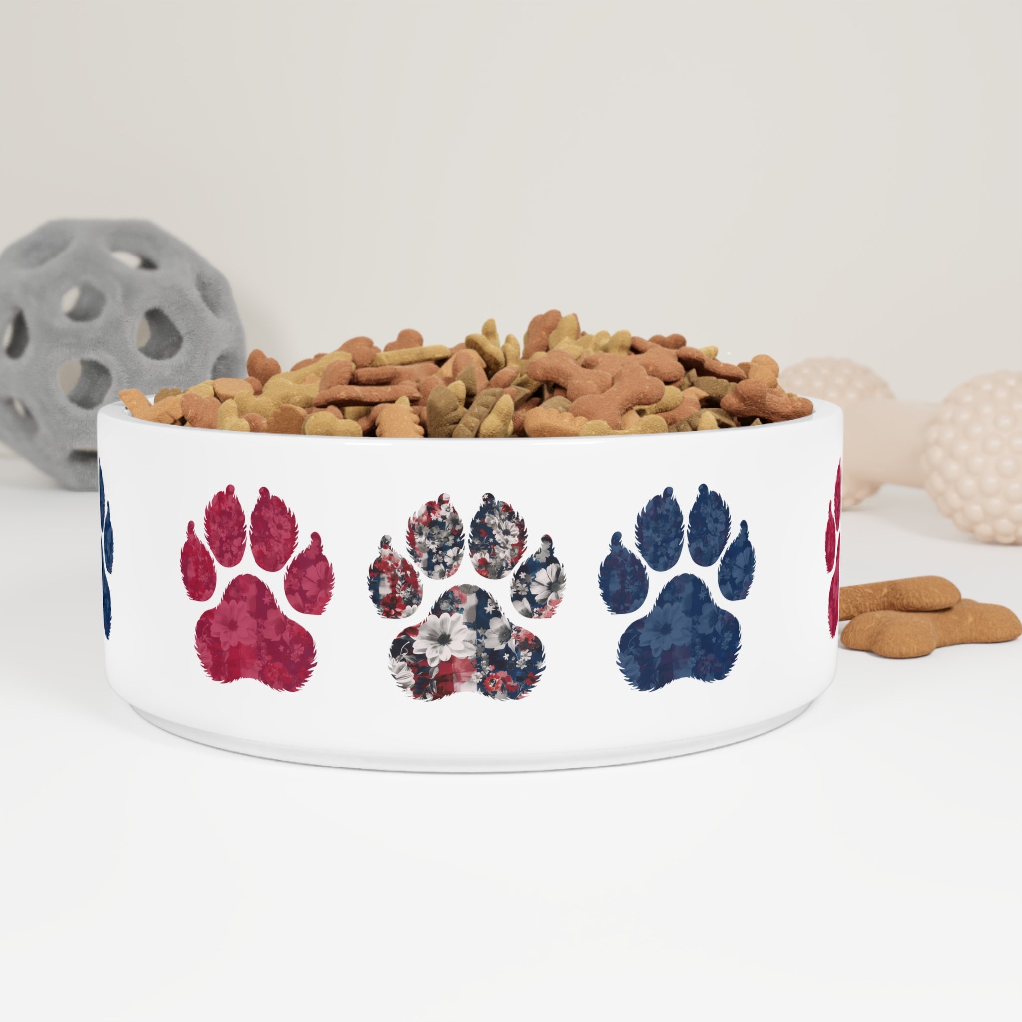 Red White and Blue Pet Bowl